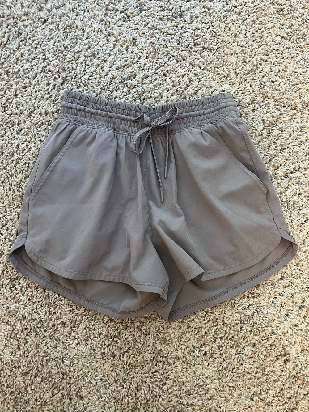 Abercrombie & Fitch Women's Athletic Shorts in Taupe